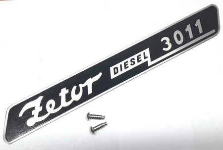 Zetor 3011 napis na bok, znaczek, emblemat, tabliczka z logo